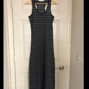 Black & White Striped Maxi Dress